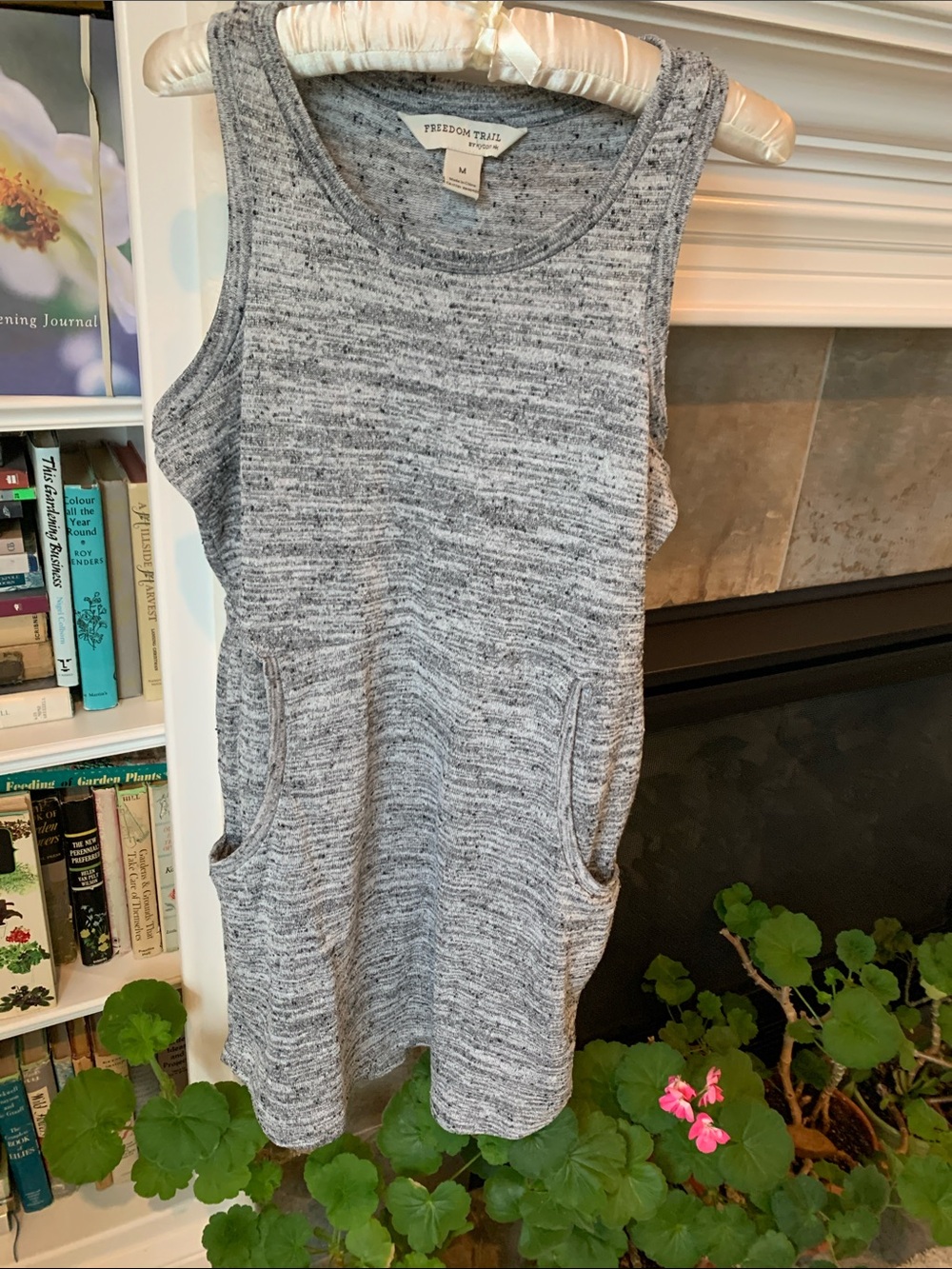 Freedom Trail Gray Knit Tank Dress with Pockets